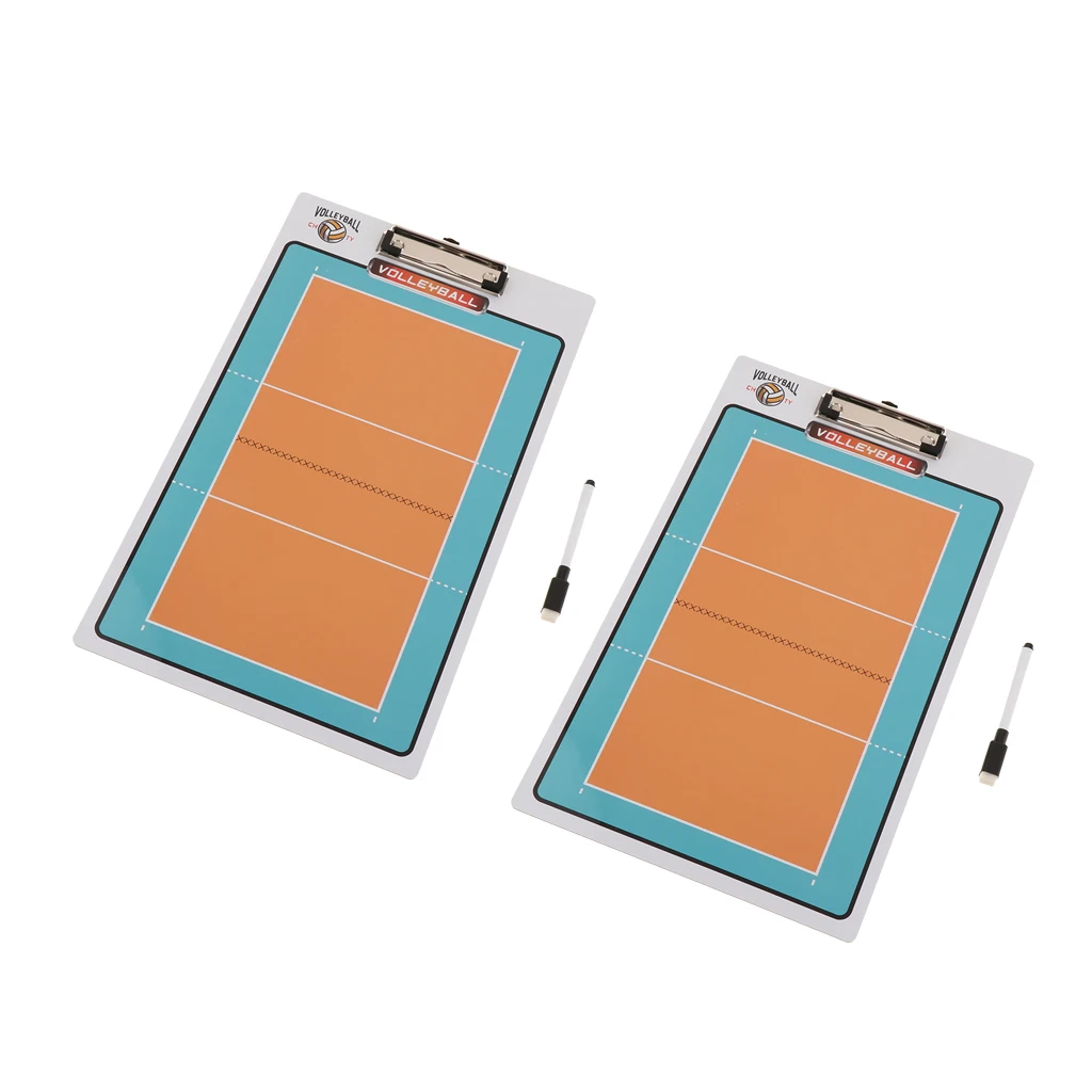 2 Pack Portable Volleyball Coaches Board Clipboard - Multipurpose Dry Erase Coaching Writing Boards, Training Equipment 2 Pack Portable Volleyball Coaches Board Clipboard - Multipurpose Dry Erase Coaching Writing Boards, Training Equipment