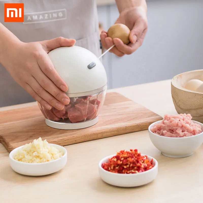 

Xiaomi Jordan Judy 500ML Meat Grinder Manual Pull Stirring Garlic Dumpling Stuffing Artifact for Kitchen Slice Tool Cook Machine