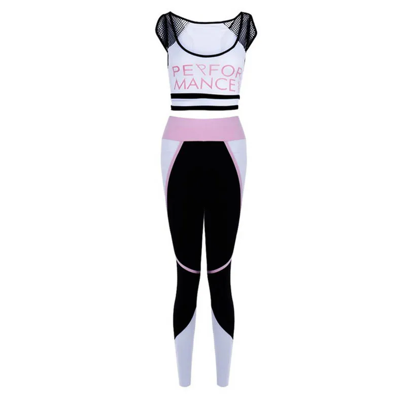 2 Piece Set Women's workout clothes 2 Piece Yoga Set outdoor Running Slim fit Sportswear Women Gym Clothing Sports Bras and pants Sport Suit - Цвет: 2 Piece Set