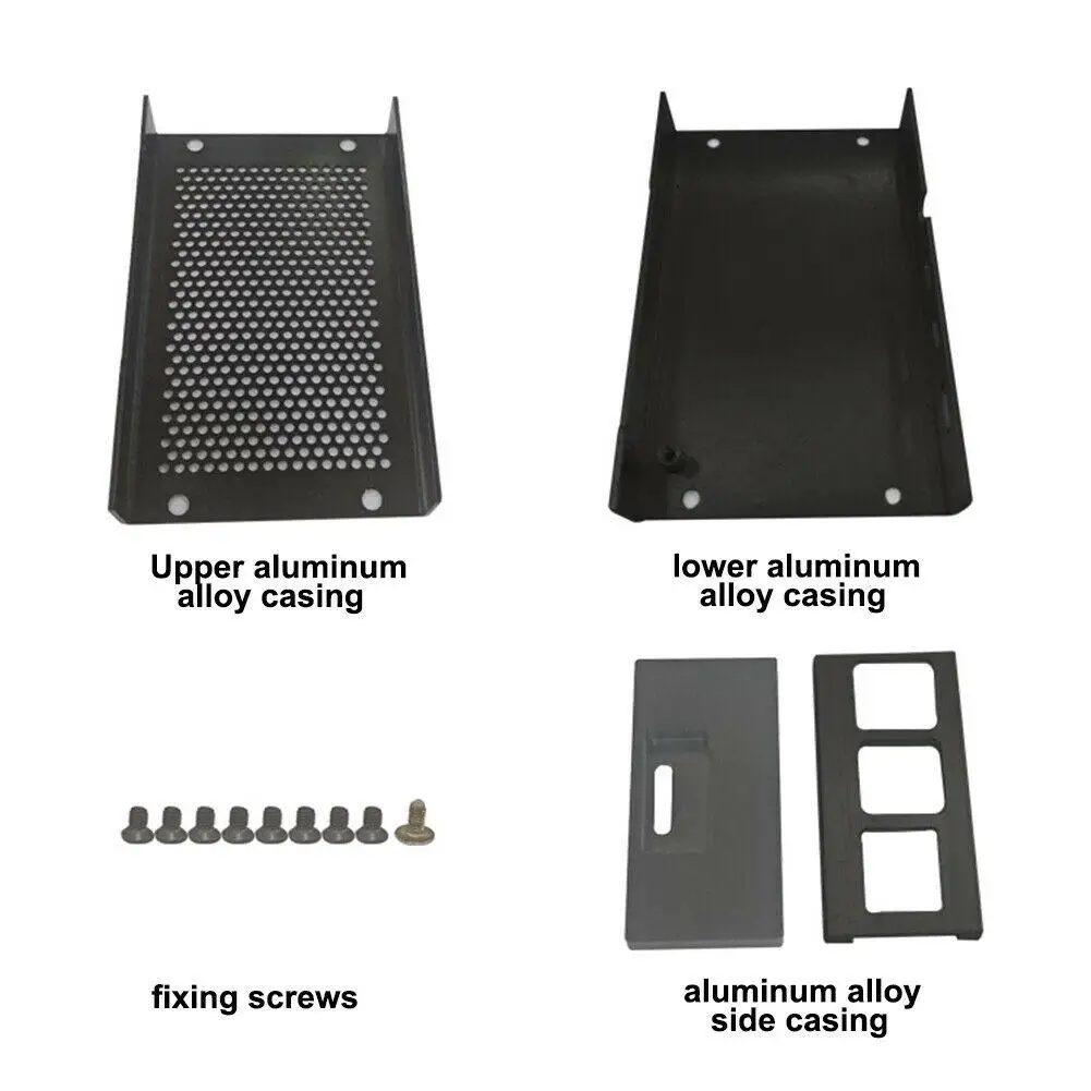 EastVita Raspberry Pi 4 Алюминиевый Чехол черный корпус Серебряная коробка металлический
