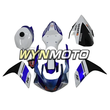 Стекловолоконные гоночные Обтекатели для Yamaha YZF1000 R1 2007 2008 YZF R1 07 08 мотоциклетные ABS Пластиковые кузова глянец синий Белый M1