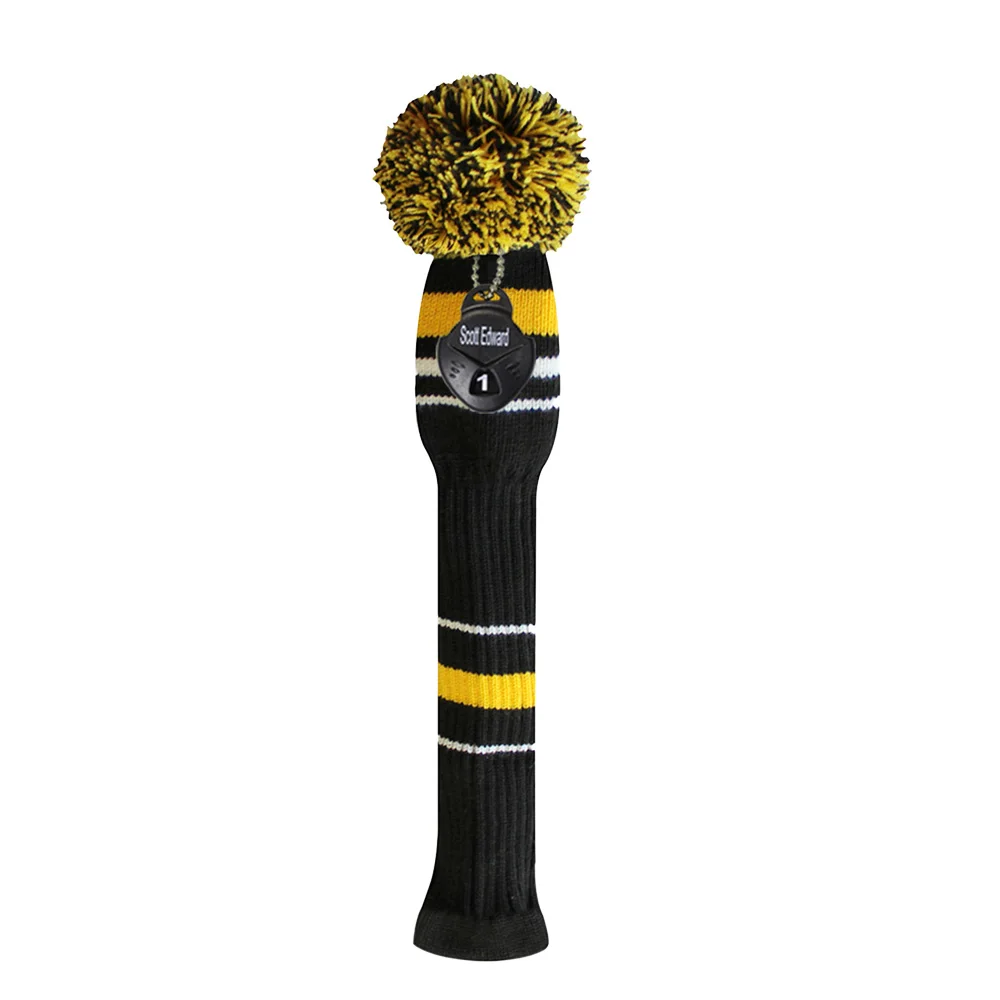 Driver Головной убор Hornets color Knit Golf Pom, 3 шт./компл. для водителя(460cc), Фарватер, гибрид - Цвет: Driver