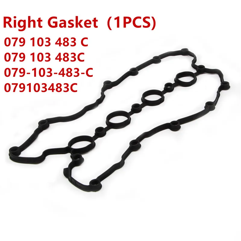 Right Gasket 079103483C 079103483T 1 шт. прокладка крышки клапанов двигателя 1-4/5-8 комплект цилиндров для VW Audi A5 A6 S6 A8 Q7 RS4 Quattro 4.2L BVJ CDRA - Цвет: Right Gasket