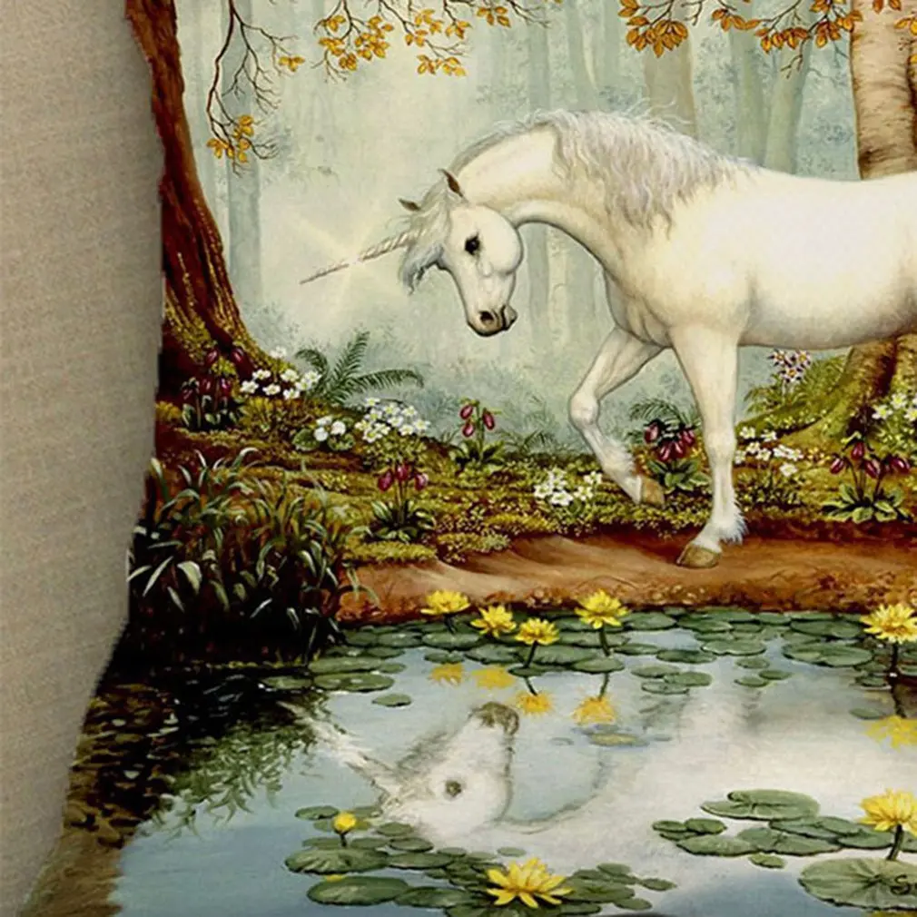 Белая Подушка с лошадью чехол двусторонние пайетки блеск для дивана под спину бросок Чехол для подушки