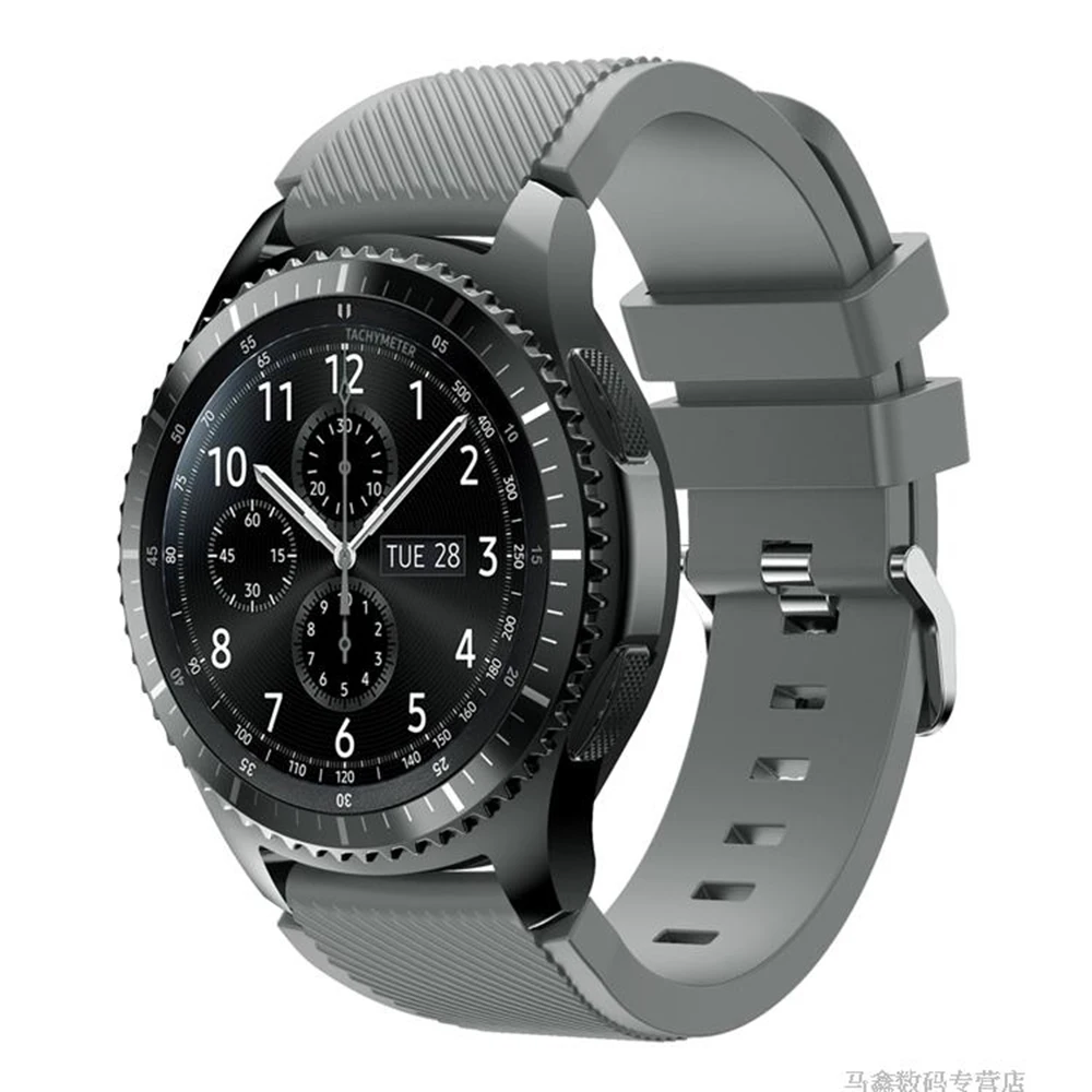 Gray Браслет часы ремешок для samsung Galaxy gear S3 Frontier/Классический 22 мм ремешок для смарт-Браслет аксессуар - Цвет: Gray