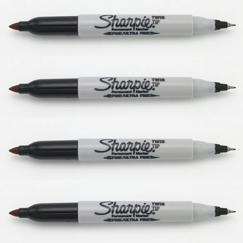 4colors/Lot Sharpie Permanent Marker Pen Twin Tip Fine Markers Quick Dry Ink Smooth Writing Cd Marker permanent marker pen permanent marker markers pen permanent markers marker pens