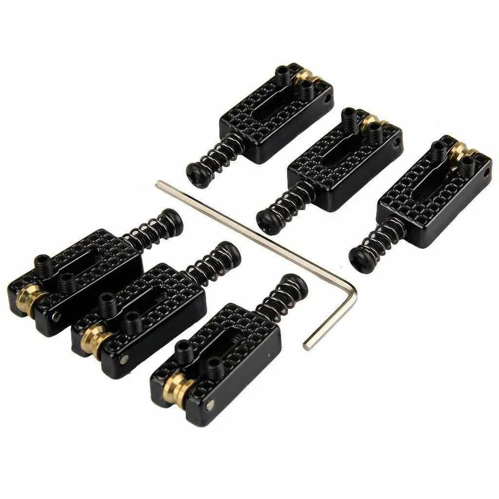 6 роликовых мостовых седлов Tremolo с ключом для крыла Strat Tele электрическая гитара |