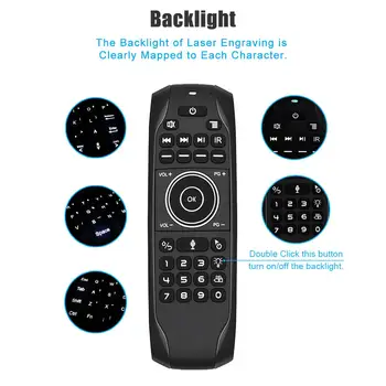 

G7V PRO LED Backlit USB 2.4G Gyro Voice Wireless Remote Control for Android