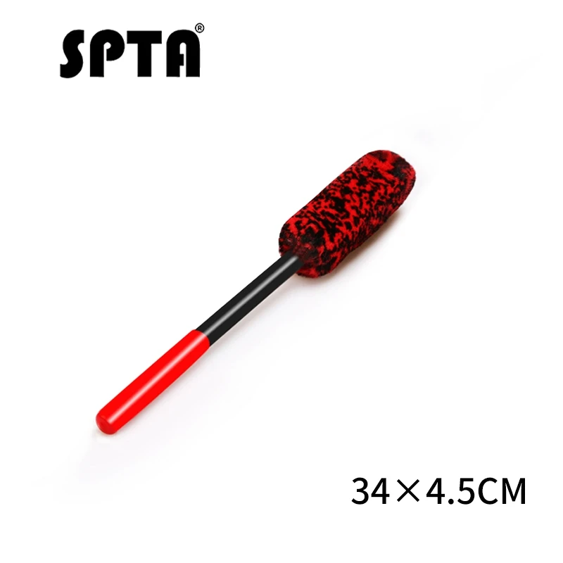 1pcs Size M SPTA Ступица колеса для автомобиля Чистящая Щетка гибкая 3 шт. с длинной ручкой Премиум Шерсть автомобильные щетки для чистки обода мягкое волокно Чистка шин щетка новая - Цвет: 1pcs Size M