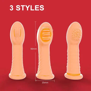 Finger Vibrator G-spot Clitoris Stimulate Orgasm Massage Female Masturbator Lesbian Erotic Finger Sleeve Sex Toys For Women 4