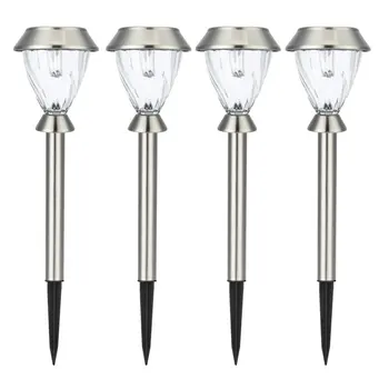 

Practical LED Outdoor Stainless Steel White/ Color Changing Solar Lawn Light Pathway Walkway Garden Lamp