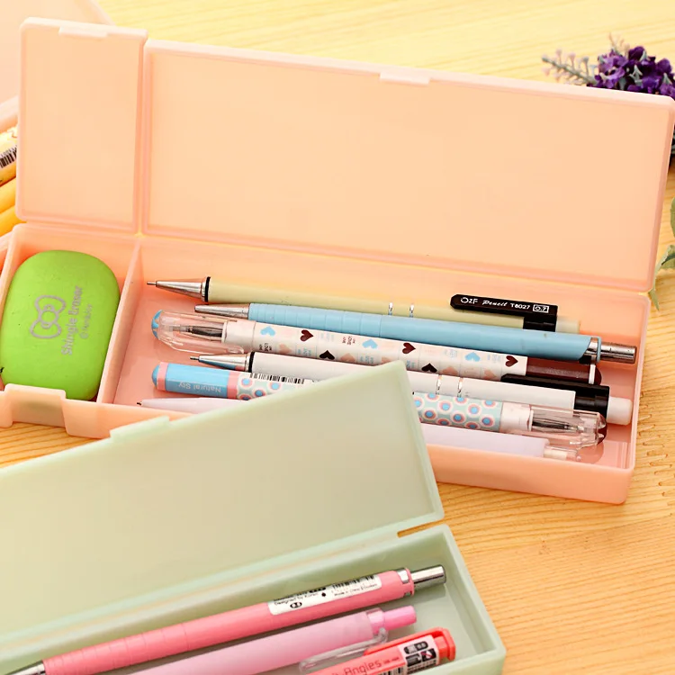 

P251 Japanese Korean Creative Stationery Box Hipster Simple Transparent Dull Polish Pencil Case GIRL'S And BOY'S Young STUDENT'S
