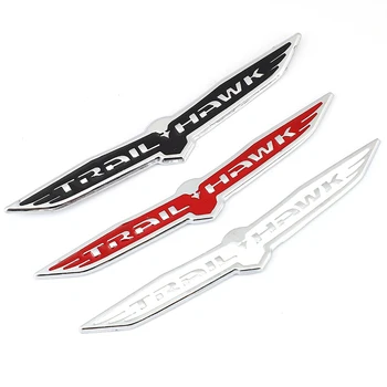 

10pcs 3D Metal Trail Hawk Emblem Logo Car Rear Badge Trunk Stickers for RAM 1500 2500 3500 Jeep Grand Cherokee Dodge Challenger