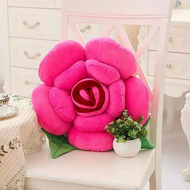 1 шт. 30-70 см имитация плюшевых подушек в виде цветка мягкие плюшевые подушки для детей украшение дома подарок для влюбленных вечерние украшения - Цвет: rose red