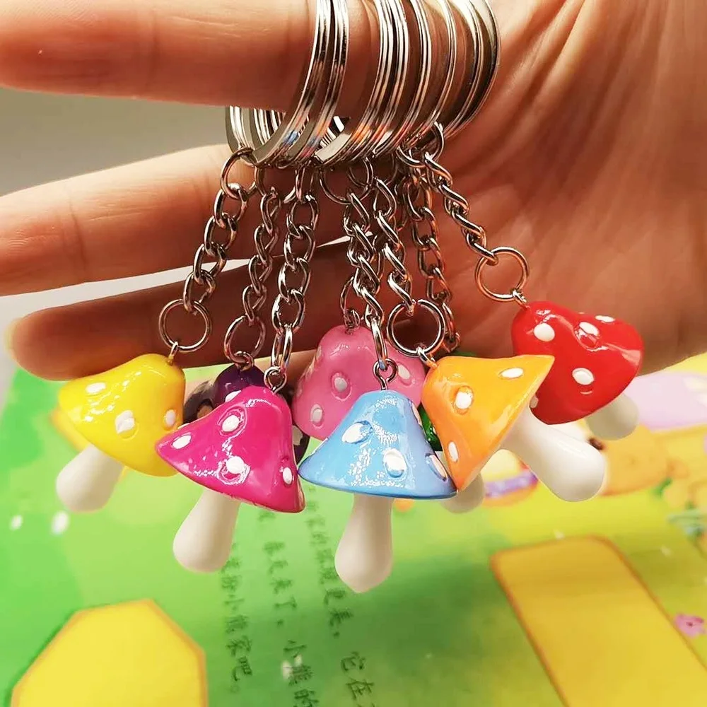 Mushroom Keychain Key Chains Mushroom Pendant Keychain Cute Mushroom Keychain Cute