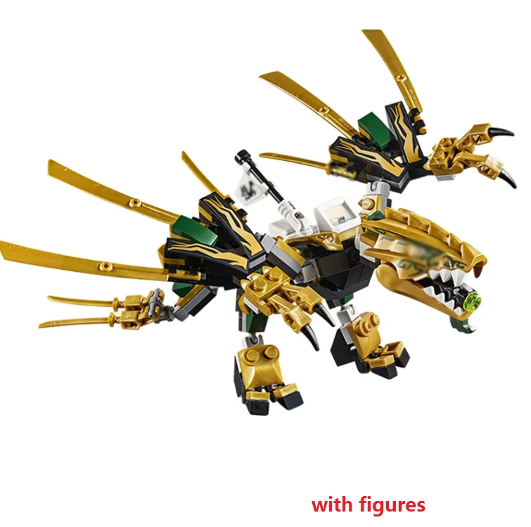 building 188pcs Golden Dragon Building Blocks ninja Kits series minifigs gifts Children's holiday Toys | Игрушки и хобби
