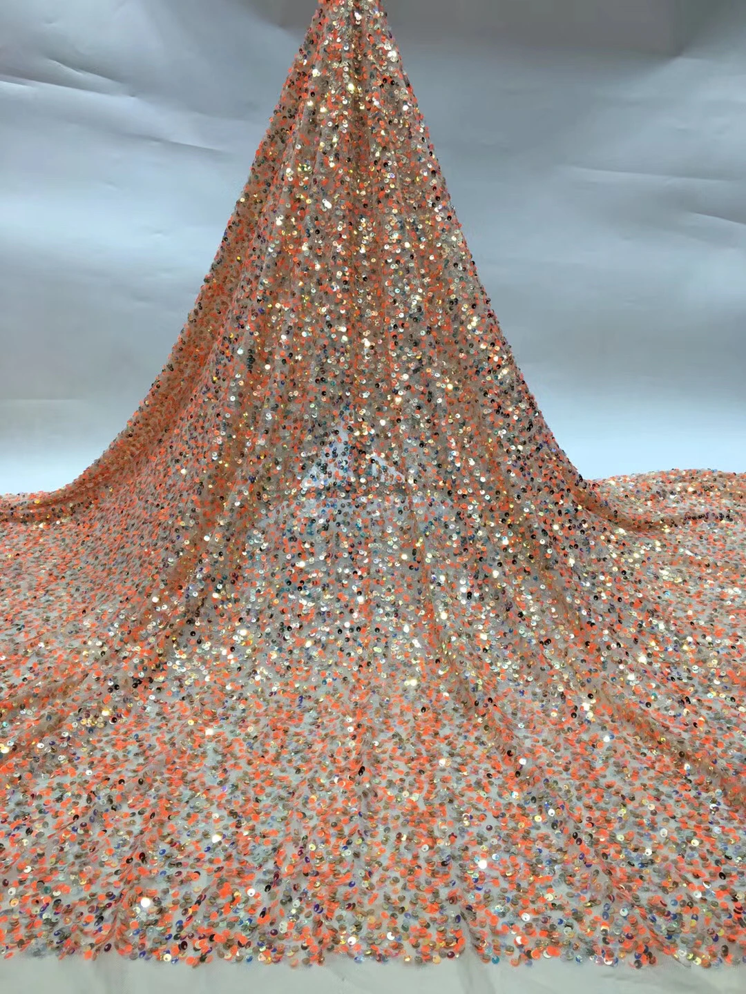 

Nigeria lace fabric embroidered African sequin lace fabric bride 2021 high-quality French tulle lace fabric XX3705