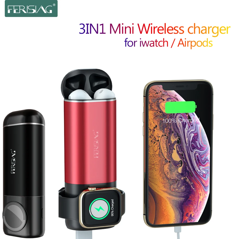 FERISING 3IN1 5200mAh Powerbank Power Bank for Xiaomi Phone Wireless
