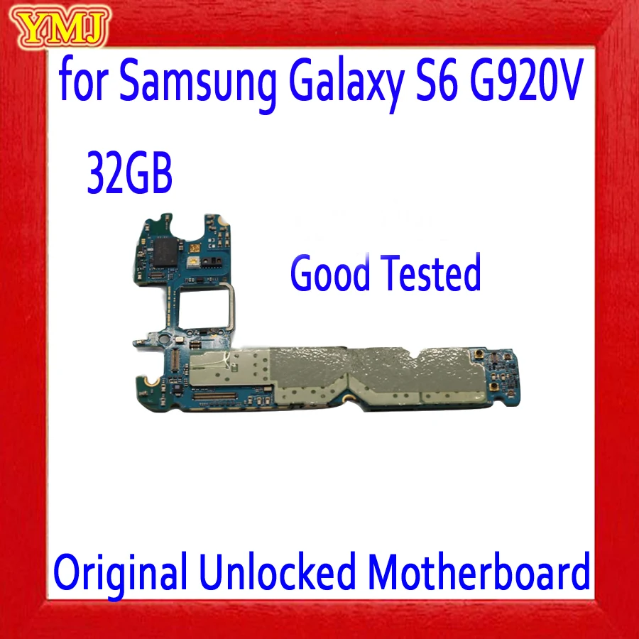 100% оригинал разблокирована для Samsung Galaxy S6 G920V материнская плата с полным чипом 32