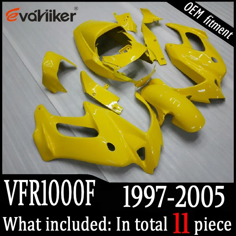 Заказной обтекатель мотоцикла для VFR1000F 1997-2005 ABS пластиковые мотоциклетные панели синий+ подарки