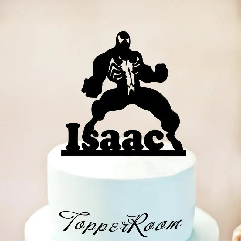 

Venom Cake Topper Marvel Comics Venom Venom Party Venom Birthday Decoration Marvel Cake Topper