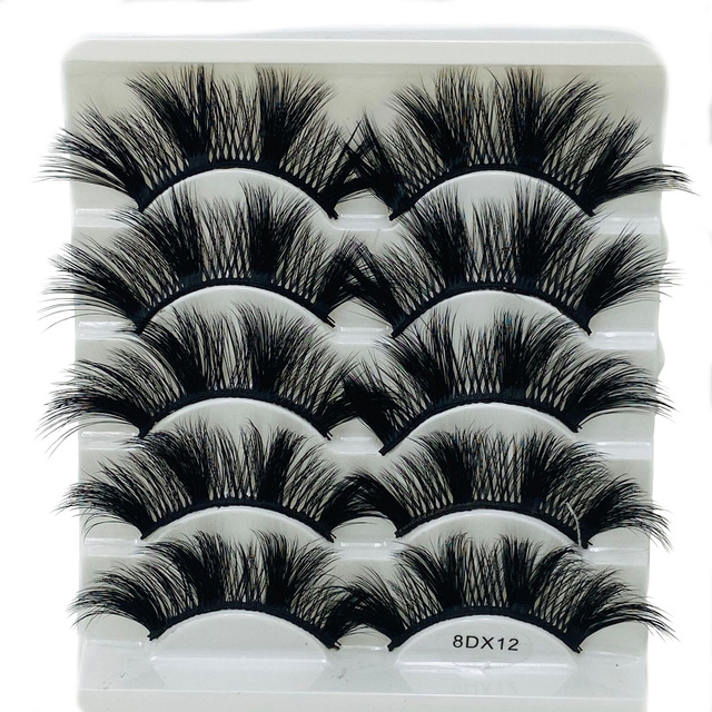 Pairs Thick 8D Faux Mink False Eyelashes Dramatic Wispies Fluffy Natural Long Handmade Eyelash Extension Lashes Makeup Tools