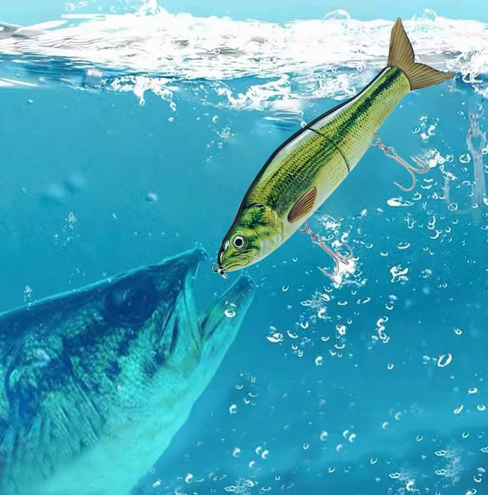 165MM 56G Hard Jointed Glide Bait Fishing Lures Floating 3D Eyes Sharp Hooks Slide Swimbait For Piceus Bass Herring Soft Tail 165MM 56G Hard Jointed Glide Bait Fishing Lures Floating 3D Eyes Sharp Hooks Slide Swimbait For Piceus Bass Herring Soft Tail