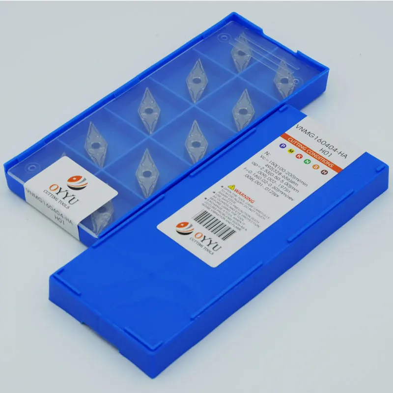 OYYU 10pcs VNMG160404 HA VNMG160408 HA H01 VNMG for Aluminum and Copper