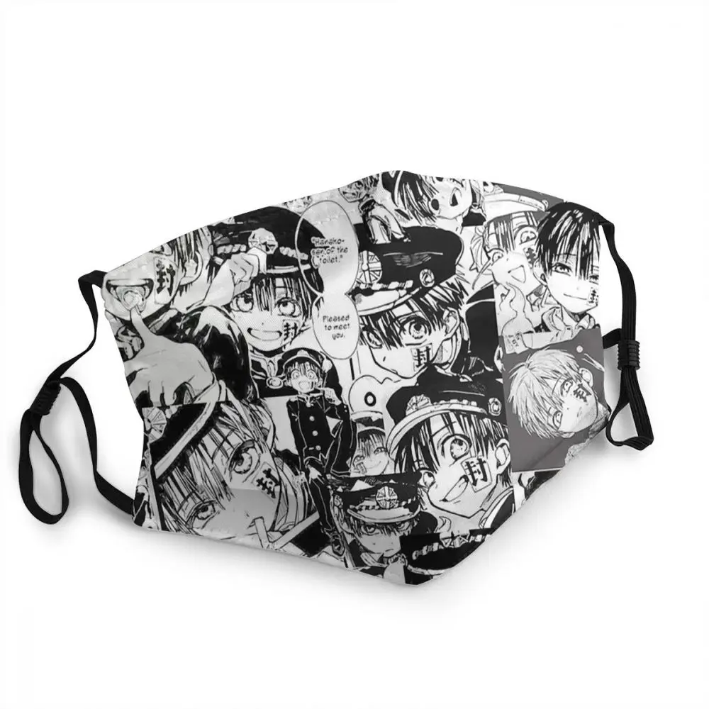 

Toilet Bound Hanako Kun Nene Kou Anime Masque Wasbaar Volwassen Print Face Mask Collage