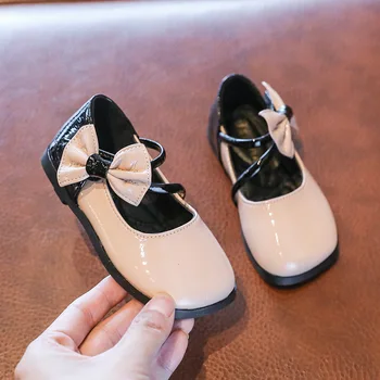 

Keelorn 2020 New Children Autumn Fashion Style Shoes Solid Bow-knot Cute Princess Shoes for Kids Girls Baby Girls PU Shoes