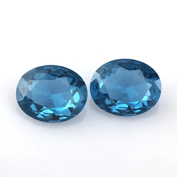 5 шт. номер 120 овальные синтетические синие корундовые бусины 6*8 мм для