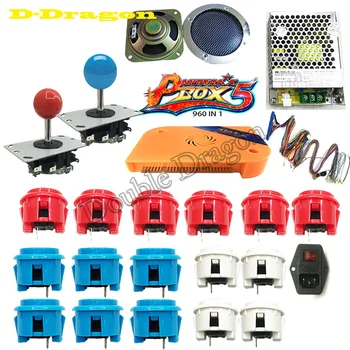 

Pandora Box 5 960 in 1 upgrade version VGA & HDMI output copy sanwa obsf-30 button for DIY Arcade parts Bundles kit Freeshipping