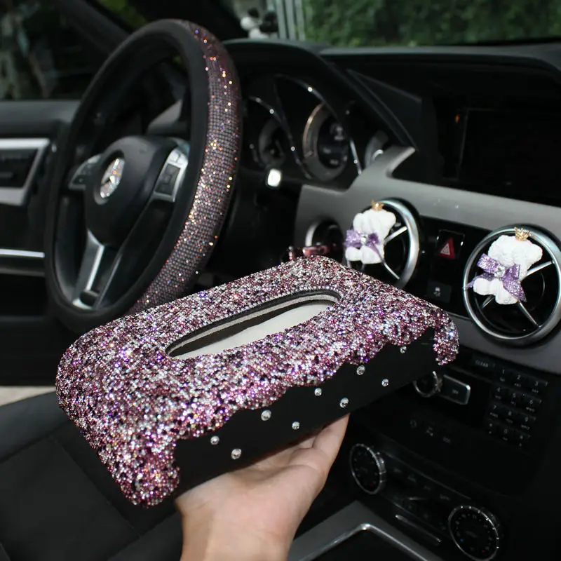 Creative-Bling-Crystal-Car-Tissue-Box-Visor-Type-Glitter-Diamond-Tissue-Box-Cover-Paper-Holder-for-Girls-Women-Car-741