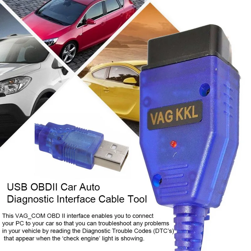 Best Car Auto OBD2 USB Cable VAG COM KKL 409.1 Auto Scanner Scan Tool For Seat Diagnostic Tools Car Styling