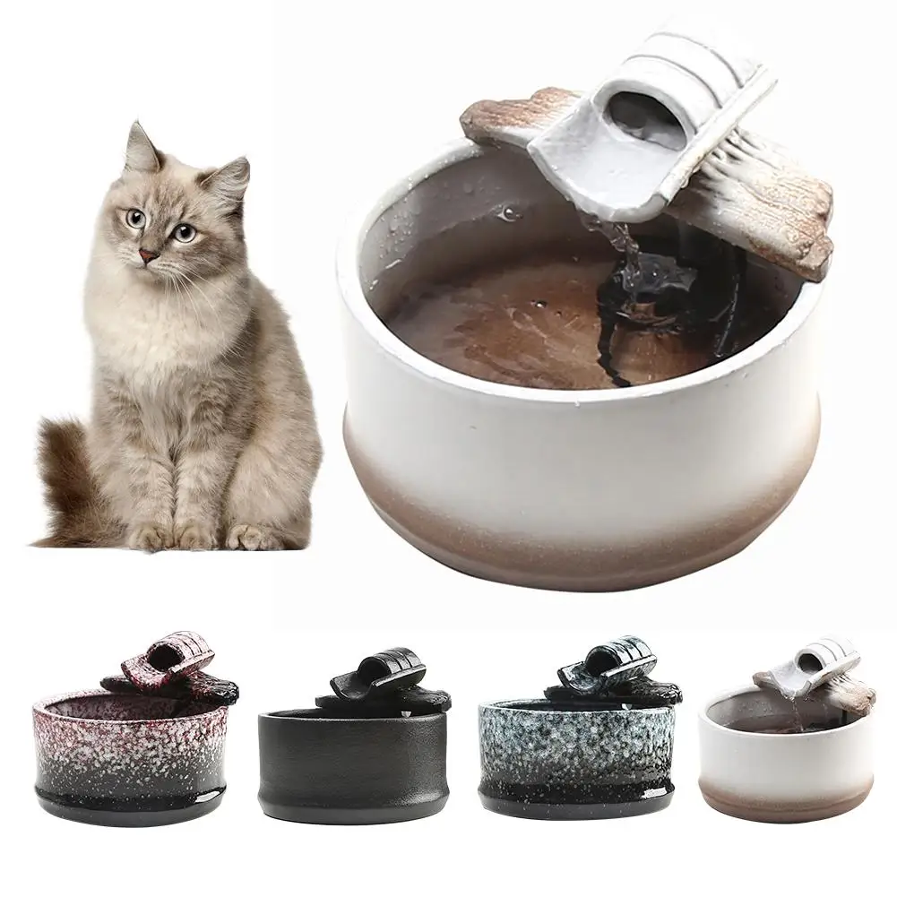 Ceramic Electric Cat Water Dispenser Automatic Circulation Dog Cat