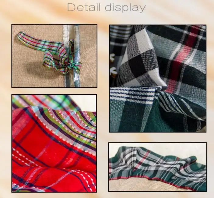Plaid Ruffle Edge 100cm diameter Christmas Tree Skirt Christmas decoration for home