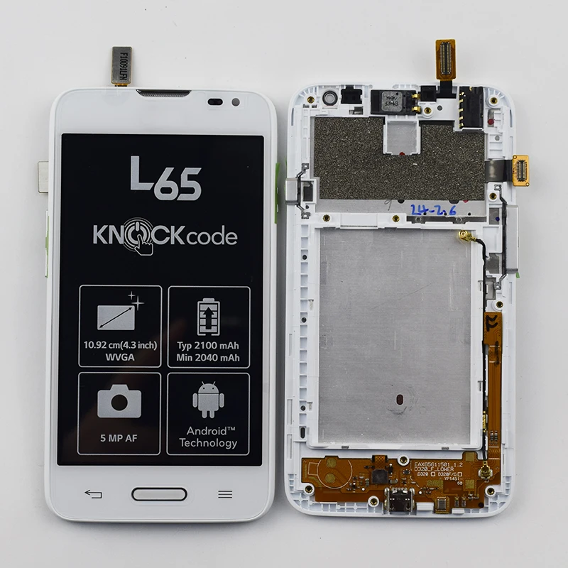 ЖК-дисплей 4 3 дюйма для LG L65 D280 D280N экран панель модуль + сенсорный дигитайзер