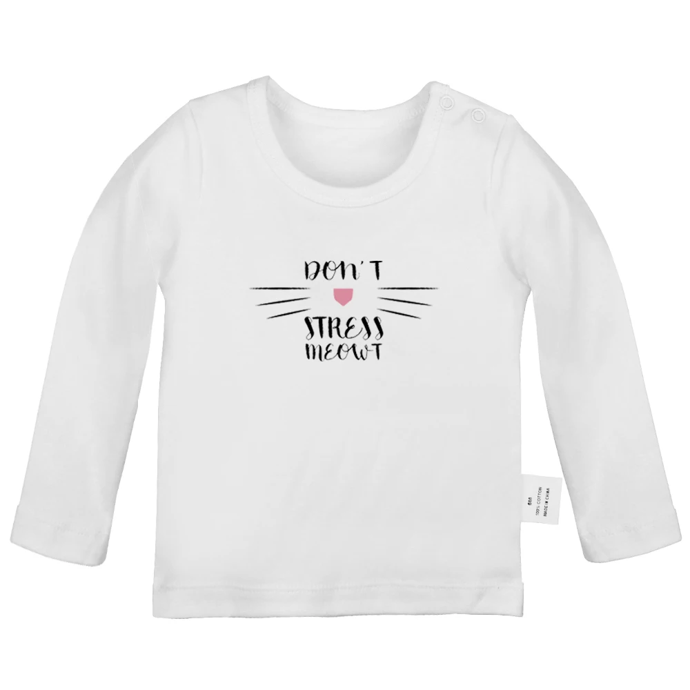 Коллекция милых черных футболок для новорожденных с принтом «Don't Touch Me Cat» однотонные футболки с длинными рукавами для малышей - Цвет: JbBabyYW2546C