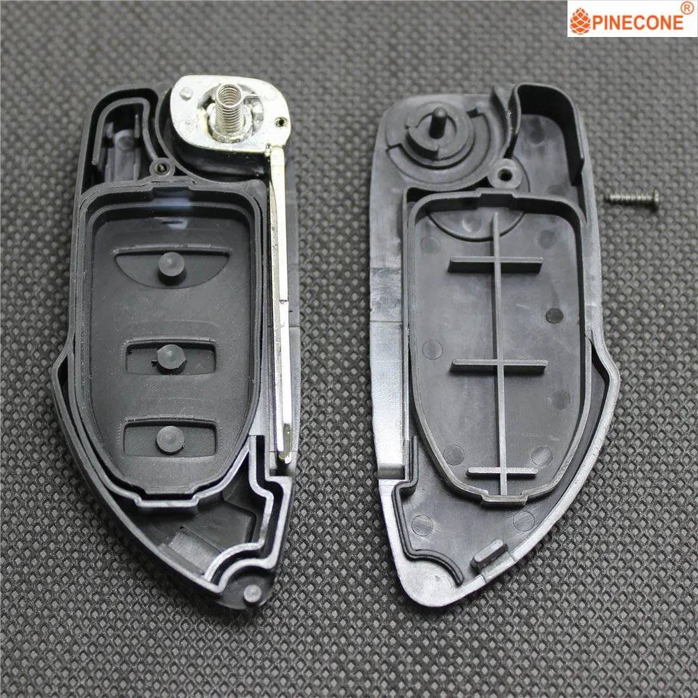 PINECONE for KIA SPORTAGE Car Key Case Shell Uncut Brass Blade Car Styling Modified Remote Blank 2 Buttons Key Shell