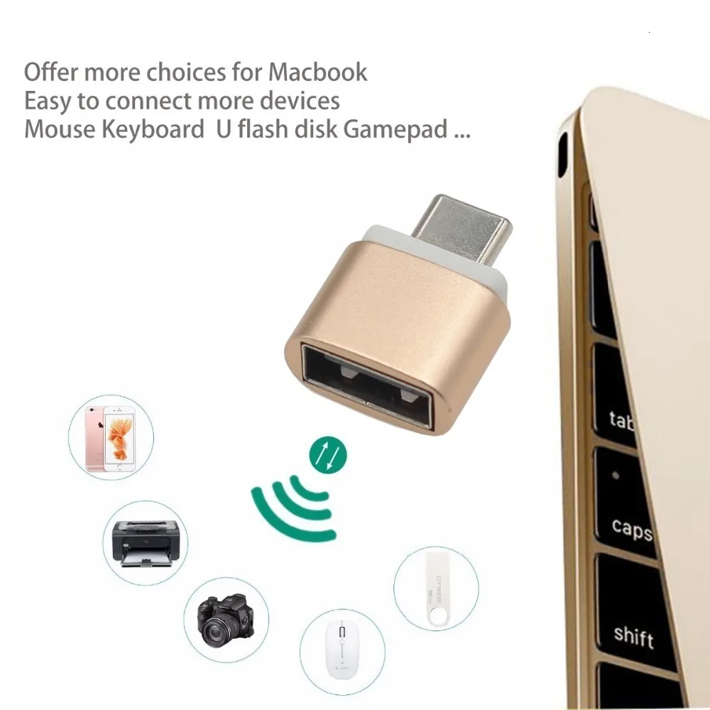 USB C OTG type C Thunderbolt 3 адаптер USB-C конвертер для Macbook Pro p10 p20 samsung Note 7 8 9+ mi 5 5S 6 S8 Oneplus 3 2