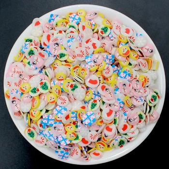 

Happy Monkey 100g/500g Christmas Slices Slime Supplies Polymer Clay Addition Charms For Fluffy Clear Cloud Crunchy Slime