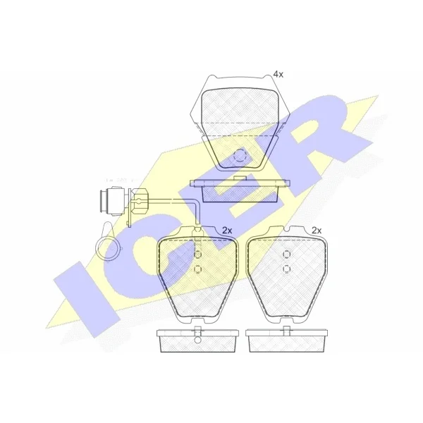 Колодки дисковые передние Audi A8 2.8-6.0/2.5TDi/3.3TDi 98-99 I