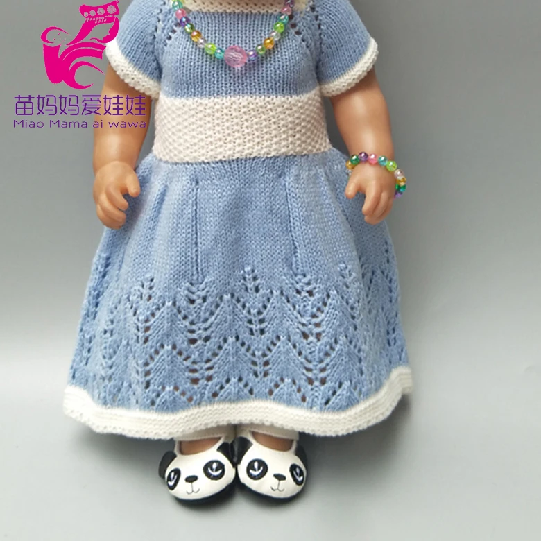 

bebe doll clothes for 43 cm baby Doll sweater hat scarf set For 18" Doll dress hat necklace Accessories