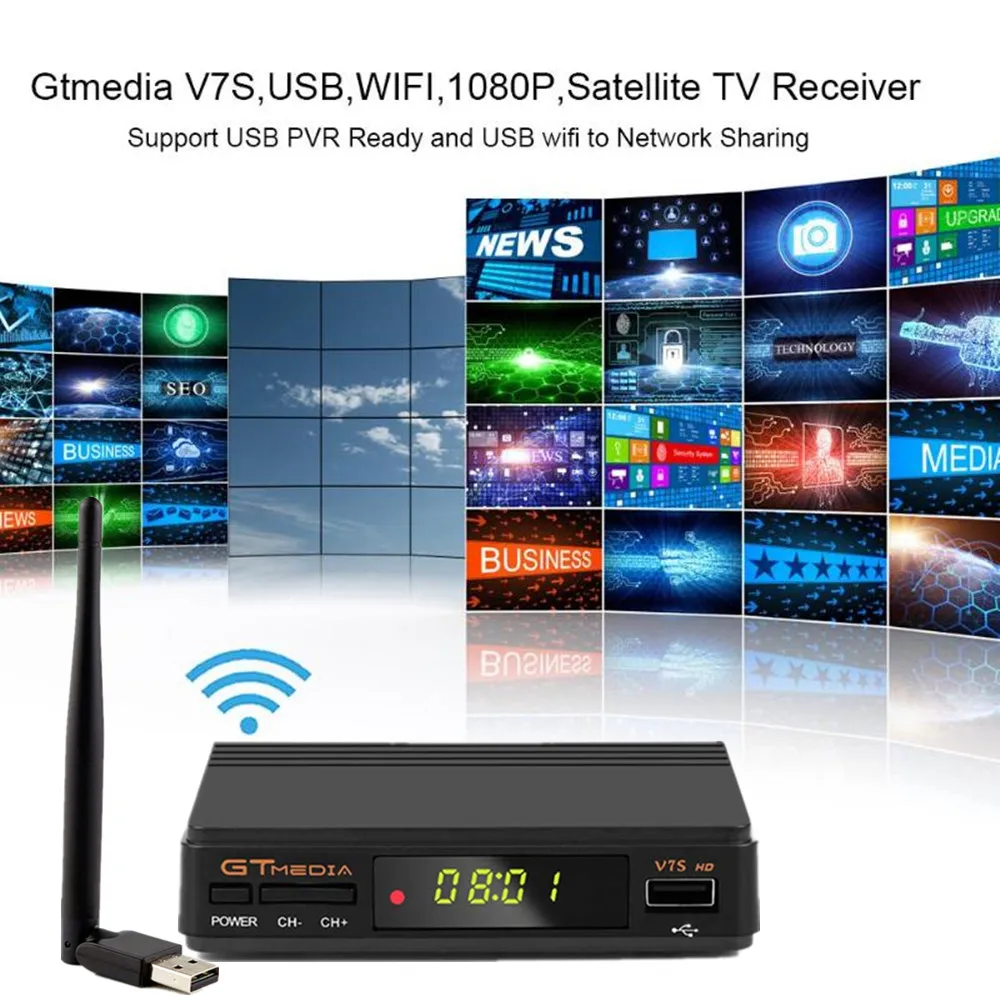 V7S HD DVB-S2 N/S Европа Америка цифровой спутниковый ресивер ТВ тюнер Поддержка Wifi HD Youtube IKS CS Cccam Newcam power Vu Biss