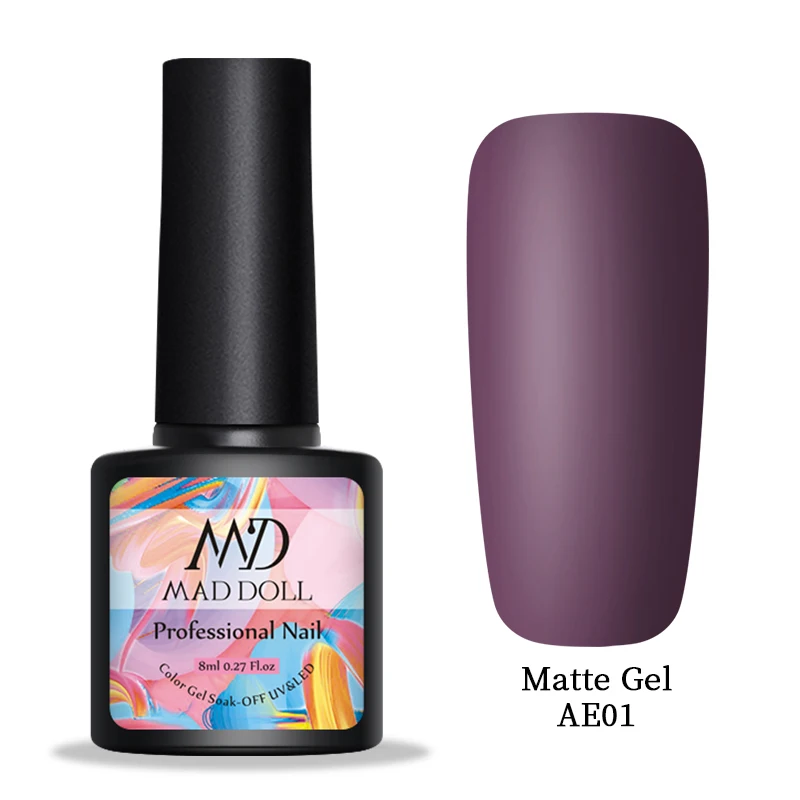 AE01 MAD DOLL Блестящий Гель-лак для ногтей мерцающий Гель-лак для ногтей Блестящий Гель-лак DIY Дизайн ногтей украшения Маникюр 8 мл - Цвет: AE01