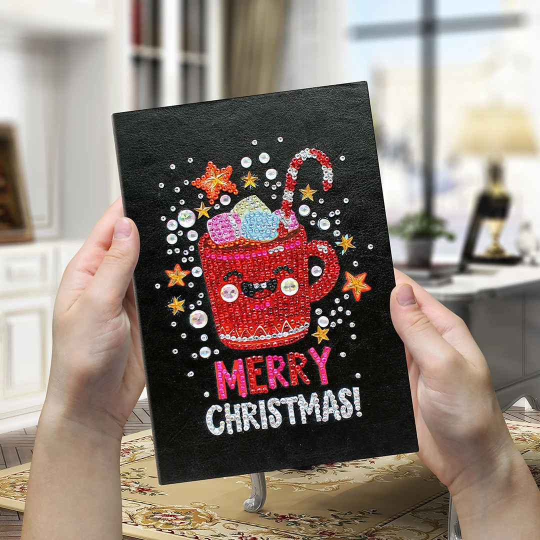 

Diy Diamond Diamond Painting Christmas Creative Handmade DIY Notebook Diamond Painting Shaped Bright Diamond A564 Page Notepad