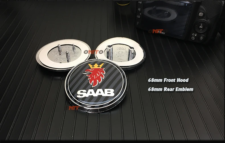 6PCS-Car-Accessorie-63mm-Wheel-Center-Cap-Rim-Hub-Cap-front-trunk-68MM-For-saab-9