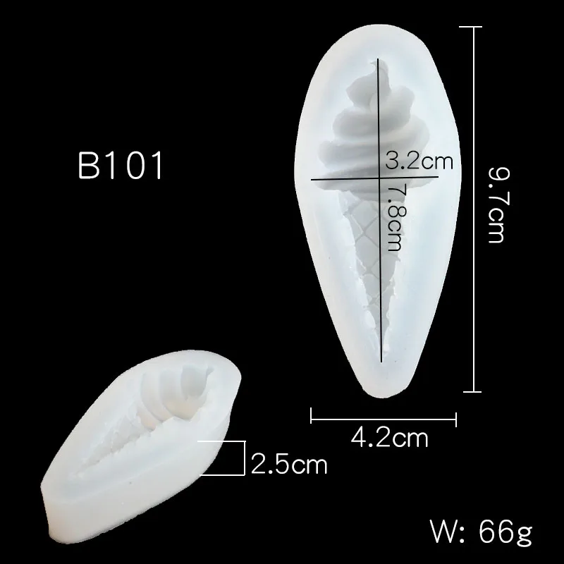 Сладкая трубка мороженое силиконовая форма DIY помадка торт плесень, штукатурка, смола, Свеча Плесень, орнамент плесень - Цвет: B101