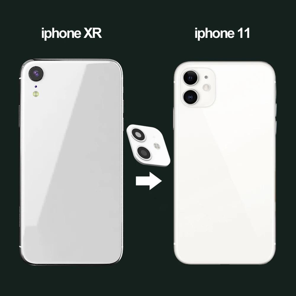 Новая поддельная Защитная крышка для объектива камеры для iPhone X XS Max Замена на iPhone 11 Pro Max пленка для объектива камеры