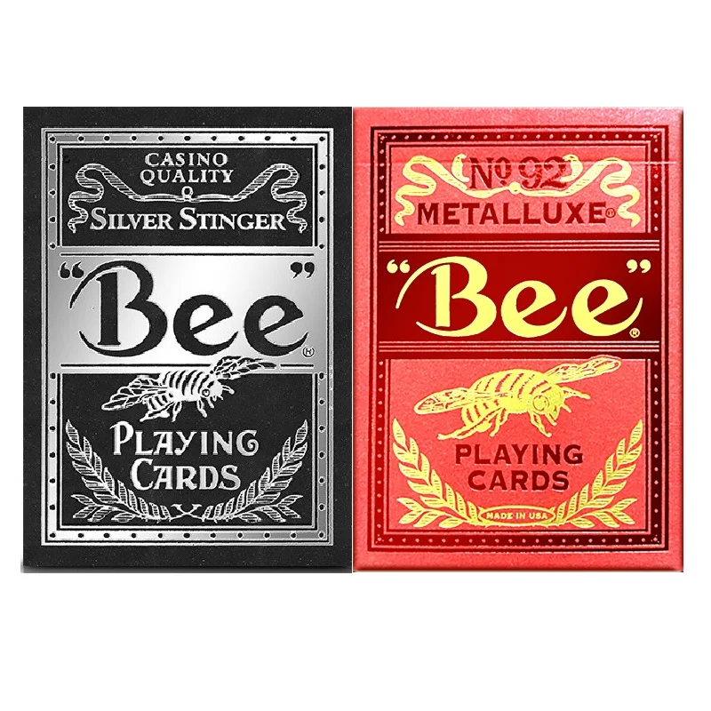 Bee Silver Stinger игральные карты USPCC для велосипеда металлический роскошный Размер